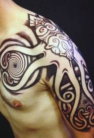 Рамената голема разнобоена слика за тетоважа со украси за мистерии