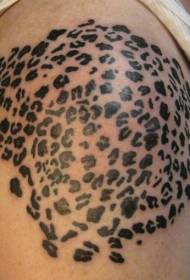 Shoulder black leopard tattoo pattern