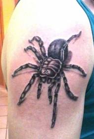 Arm black spider tattoo pattern