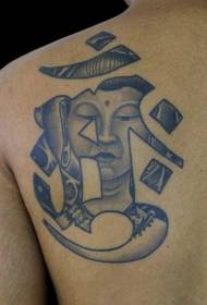 Buyela kwi-Buddha kunye ne-hieroglyph tattoos