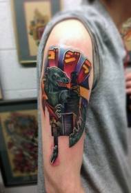 Arm cartoon goras mostru di tatuaggi di mostru