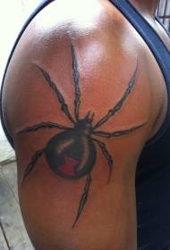 Вялікі чорны павук татуіроўкі
