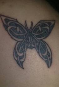 Celtic knot combination butterfly tattoo pattern