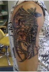 Black anubis idol arm tattoo tattoo