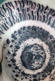 Škrinja modni crni kameni svemirski ukrasni uzorak tetovaža
