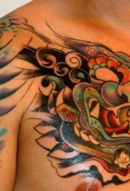 Ang istilo sa estilo sa tattoo sa China sa Tang leon
