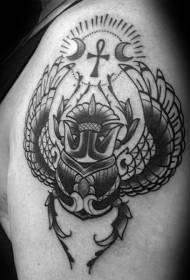 Veliki crni veliki bug i uzorak tetovaže simbola