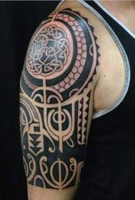 Gwo nwa style Celtic divès kalite refize pote bijou modèl tatoo