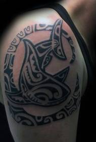 Shoulder Polynesian black tattoo tattoo