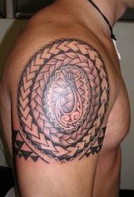 Arm celtic triangle totem tattoo pattern