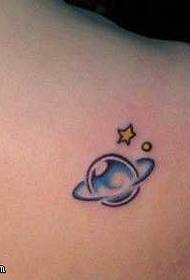 Shoulder planet tattoo pattern