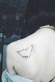 Personality tattoo on the shoulder of a girl