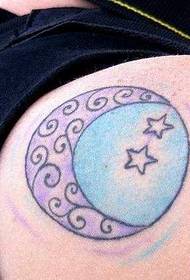 Qaabka loo yaqaan 'tattoo moon' tattoo tattoo