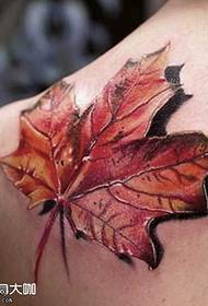 Shoulder leaf tattoo pattern