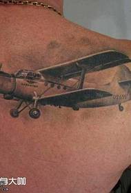 Shoulder aircraft tattoo pattern