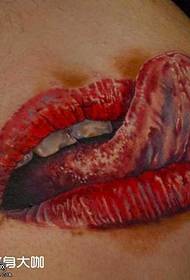Mouth tattoo pattern