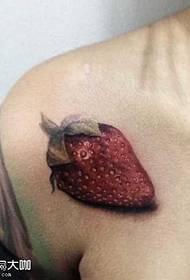 Chest strawberry tattoo pattern