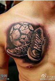 Football shoes tattoo pattern for fans