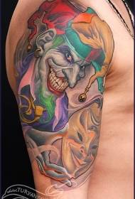 Modello tatuaggio tatuaggio braccio grande clown male