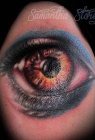 Nagyon reális nagy szemű tetoválás mintázat