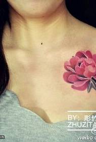 Ang pattern ng klasikong floral tattoo