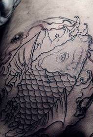 Kala tatuointi tatuointi olkapäällä