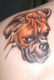 Smiješan pasji uzorak tetovaža