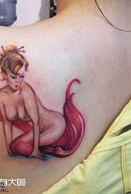 Shoulder mermaid tattoo pattern