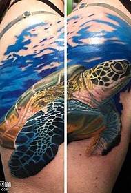Bruņurupuča tetovējuma raksts