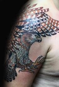 Big arm very detailed eagle tattoo pattern