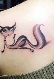 非常狐狸适合女孩纹身图案