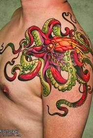 Popular squid tattoo pattern