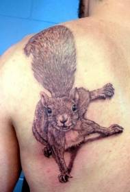 Cool tetovaža vjeverica na leđima