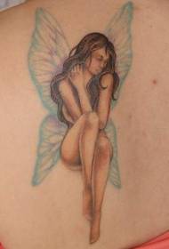 Модел за тетоважа на елф со кристални крилја
