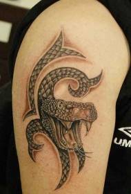 Persönlichkeit Stammes-Totem Schlange Tattoo Muster