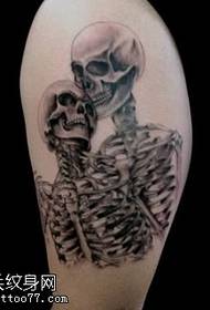 Two skeleton tattoo patterns on the shoulders