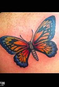 Pečių spalvos drugelio tatuiruotės modelis