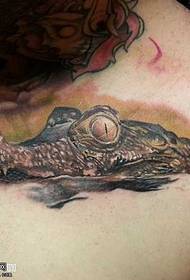 Shoulder crocodile tattoo pattern
