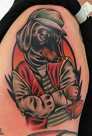 Shoulder dog, japanese tattoo, pattern