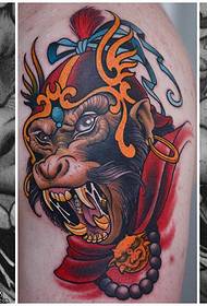 Schouder orang-oetan tattoo patroon