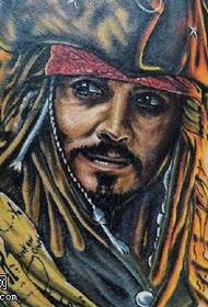 Painted Captain Jack Tattoo Pattern