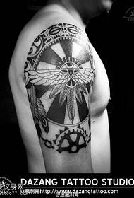 Shoulder indian totem tattoo pattern