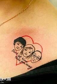 Wzór tatuażu na ramię rodziny