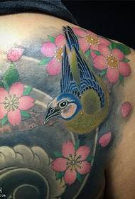 Makeer sakura bird tattoo paterone