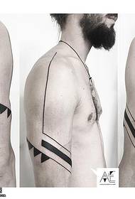 Váll sor totem tetoválás minta
