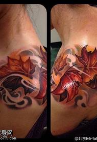 Ramenní javorový list tetování vzor