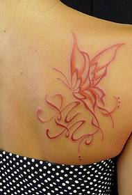 Female shoulders are very beautiful butterfly totem tattoo