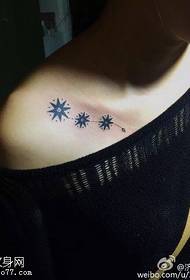 Shoulder anise star tattoo pattern