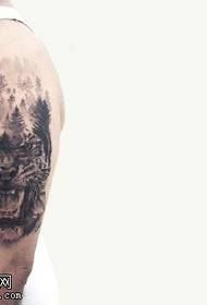 Schëller Tiger Forest Tattoo Muster