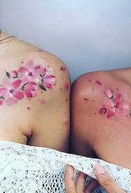 Shoulder flowers and tattoos for sisters and girlfriends